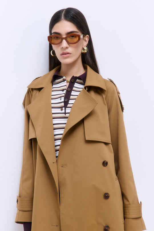 Oversized Double Breasted Trench Coat