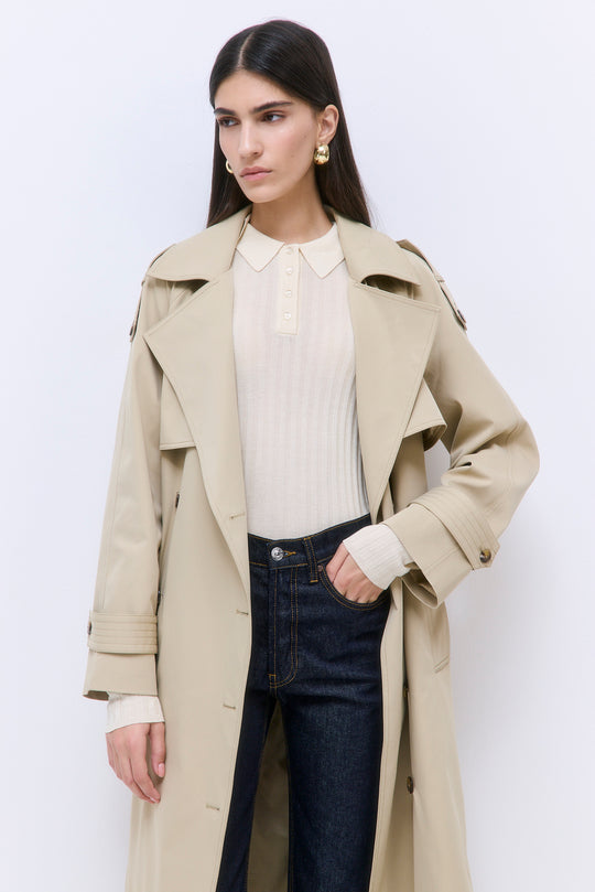 Oversized Double Breasted Trench Coat