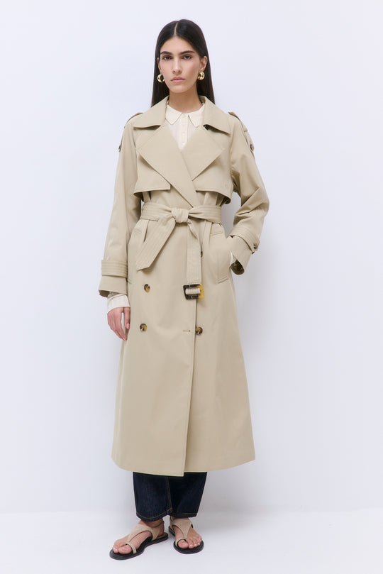 Oversized Double Breasted Trench Coat