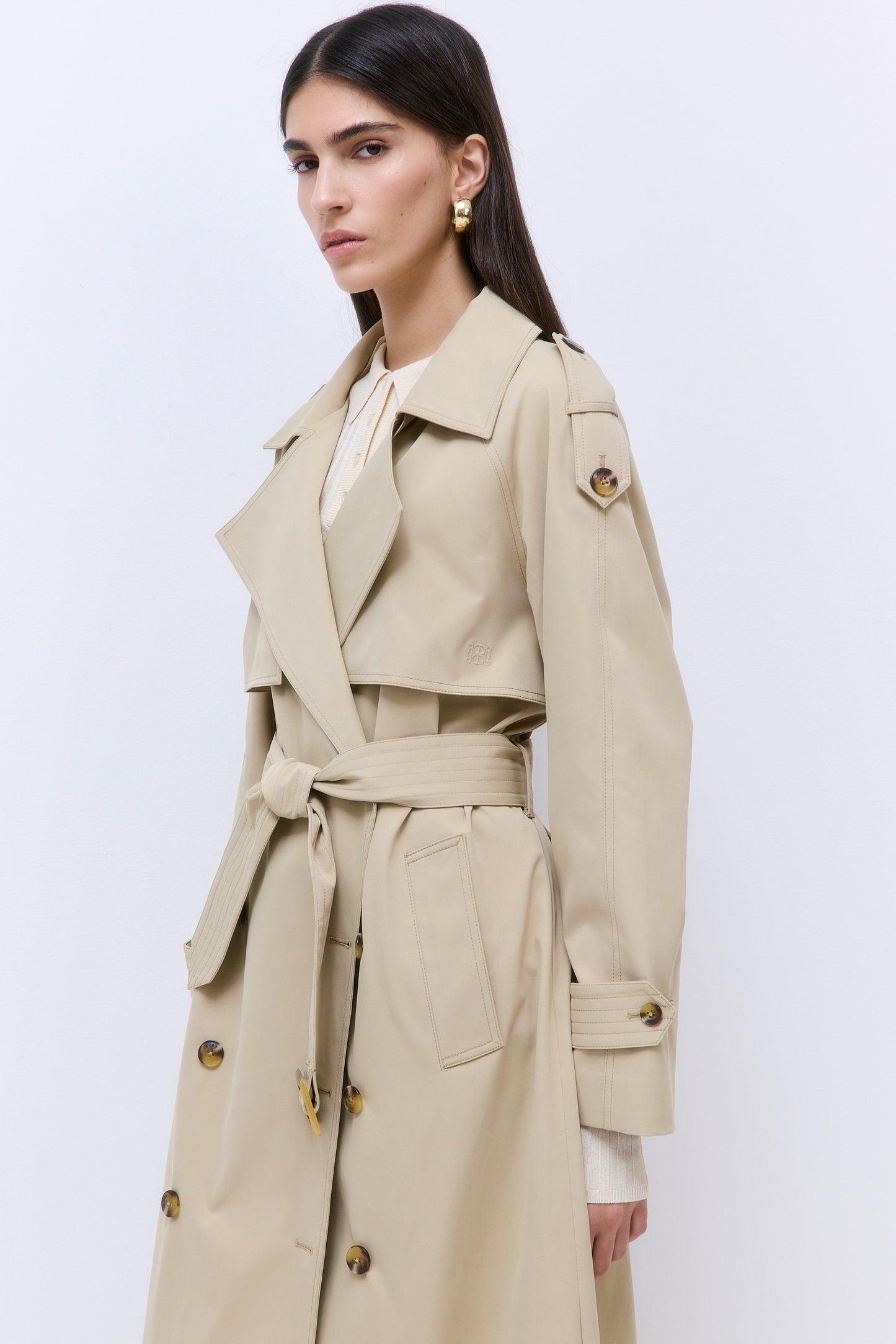 Oversized Double Breasted Trench Coat