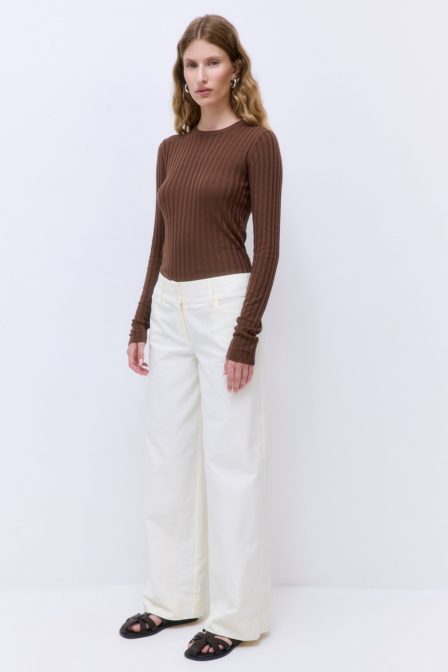 Wide Rib Crew Neck
