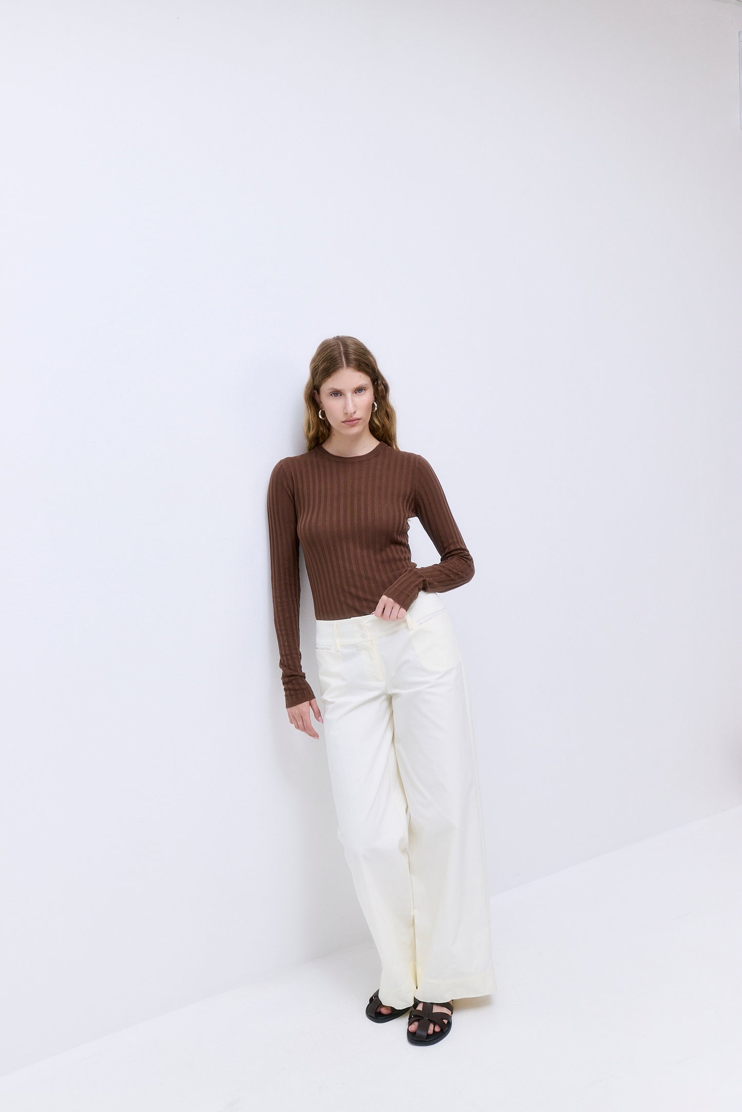 Wide Rib Crew Neck