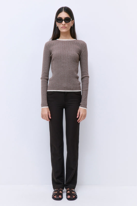 Long Sleeved Ribbed Knit