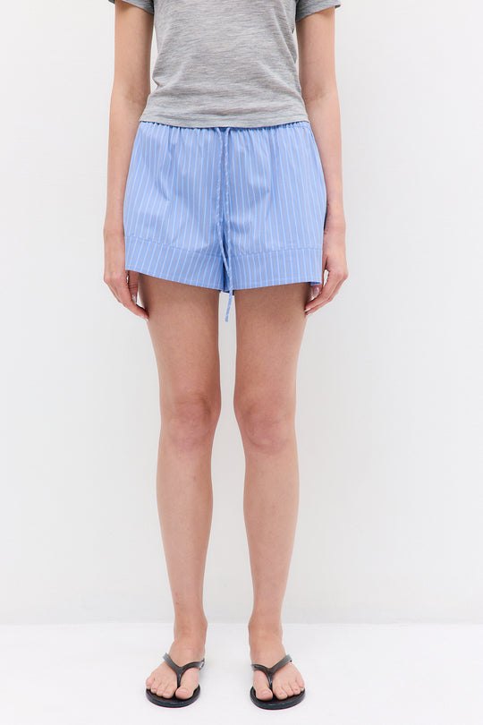Mid Rise Poplin Shorts