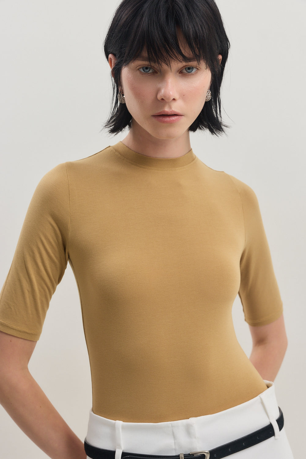 Mid Sleeve Modal Top