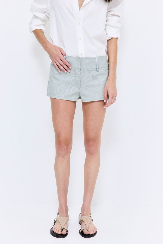 Striped Drill Shorts