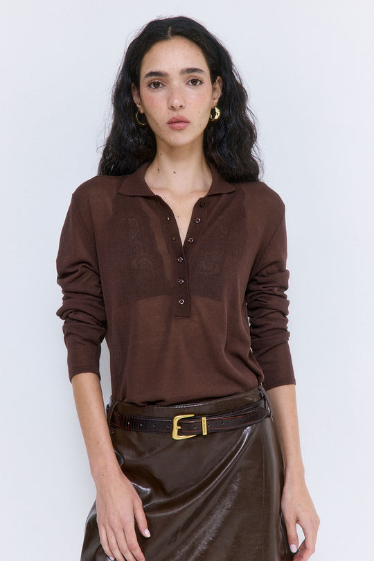 Sheer Polo Tee