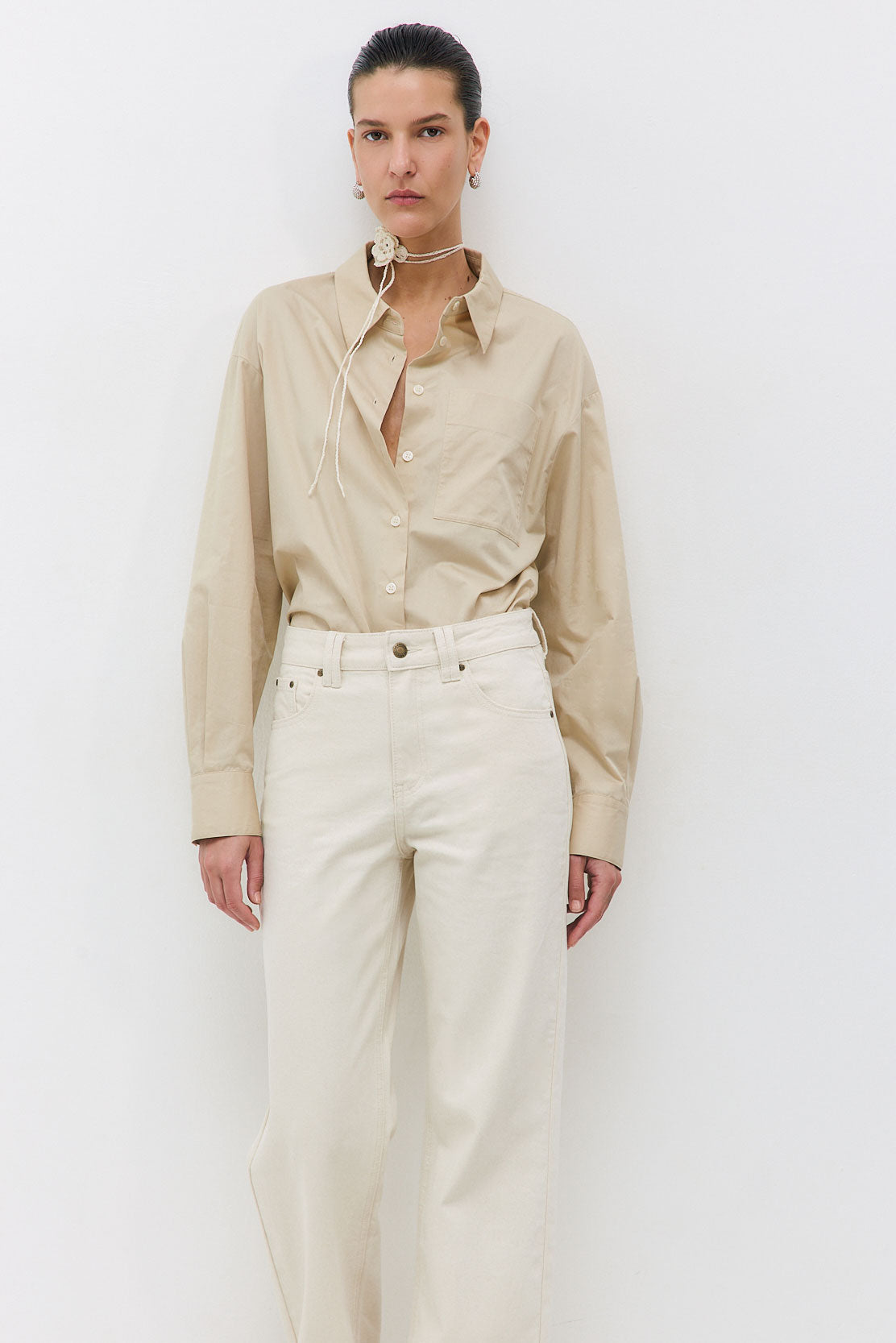 Wide Leg Drill Pants