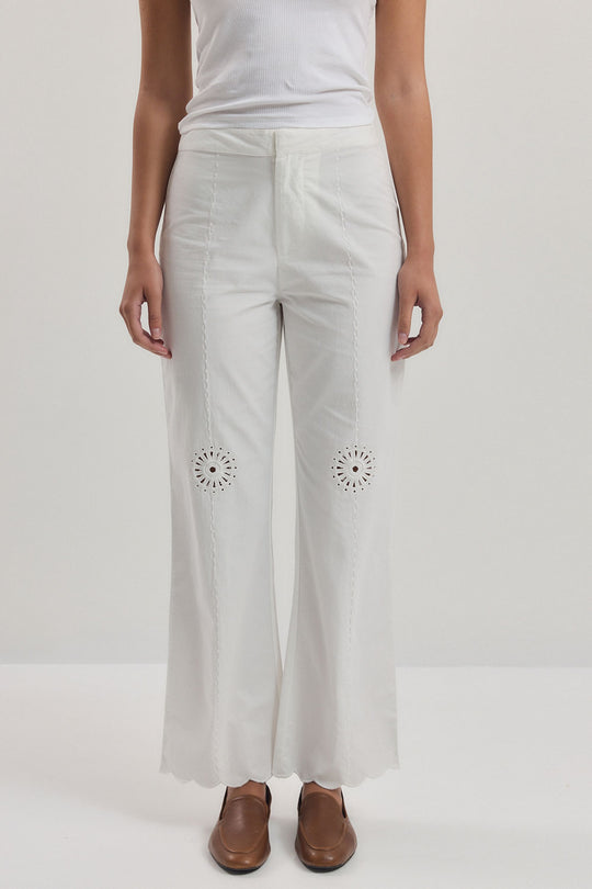 Kick Flare Embroidered Pants