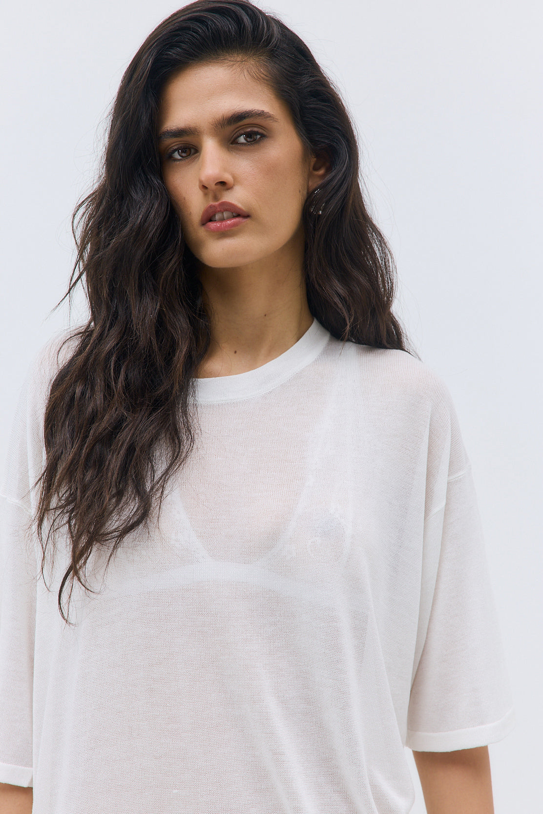 Semi Sheer Oversized Top