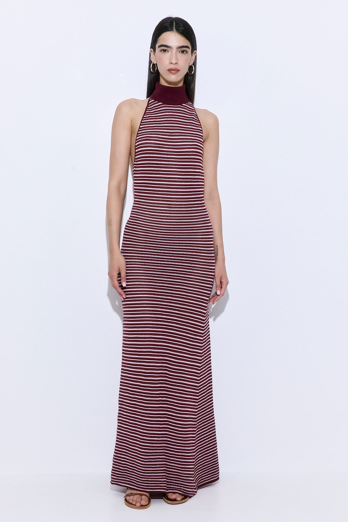 Crochet Turtle Neck Maxi Dress