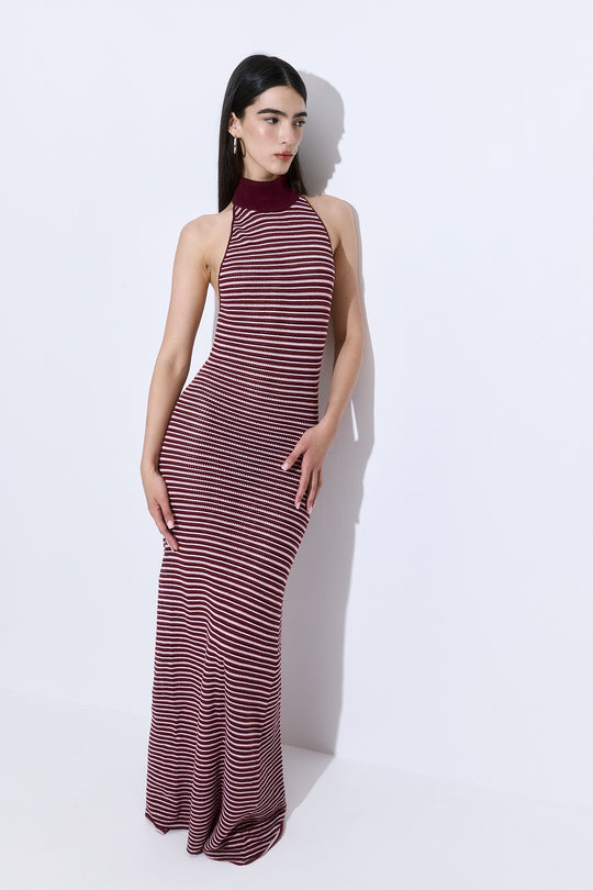 Crochet Turtle Neck Maxi Dress