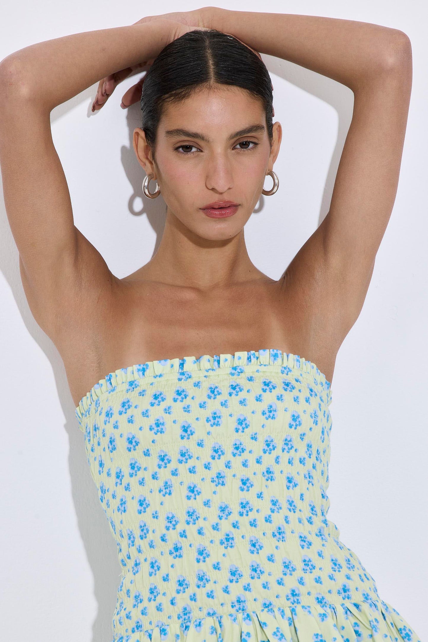 Strapless Shirred Top