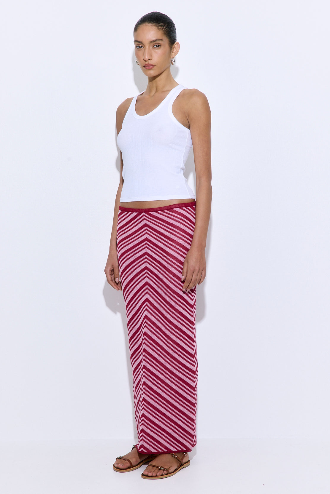Pattern Knitted Maxi Skirt