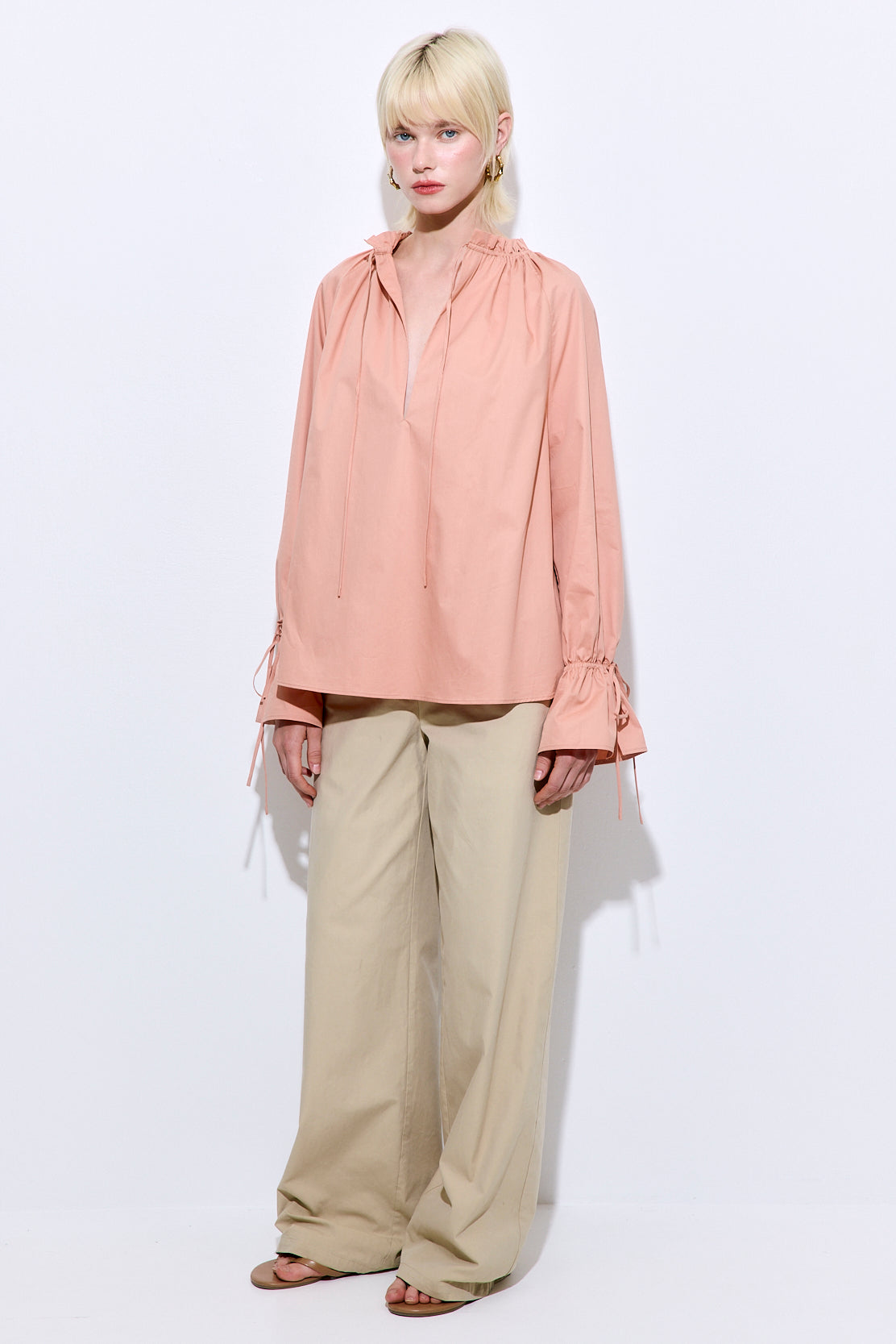 Ruffled Poplin Blouse