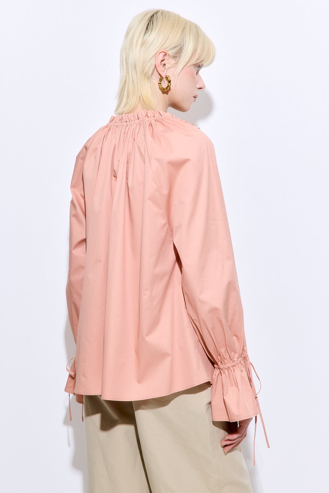 Ruffled Poplin Blouse