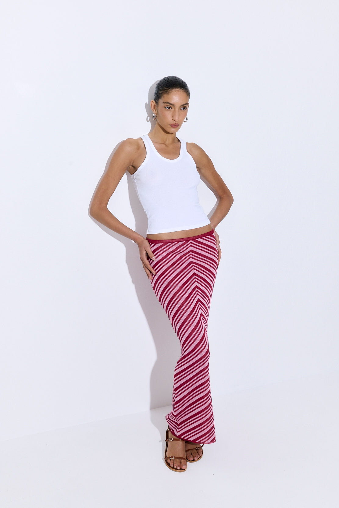 Pattern Knitted Maxi Skirt