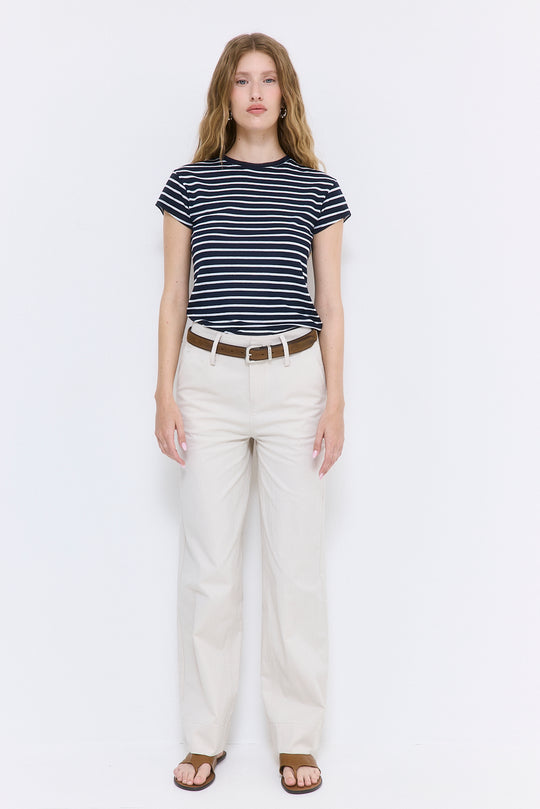 Striped Cup Sleeve Tee