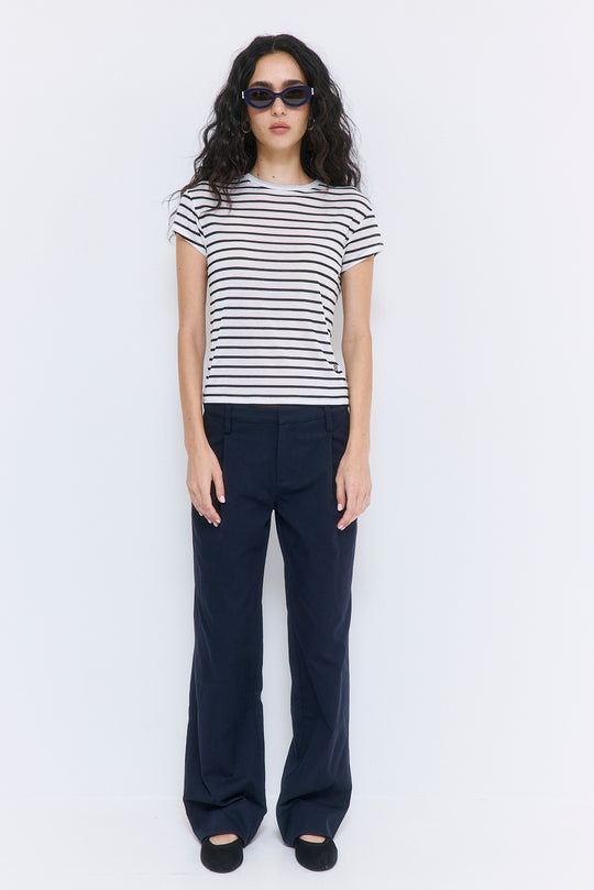 Striped Cup Sleeve Tee