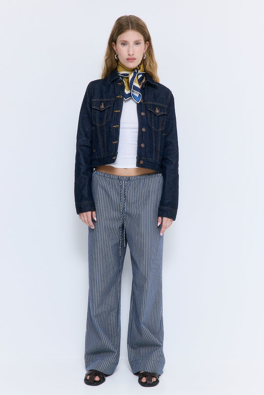Mid Rise Poplin Pants