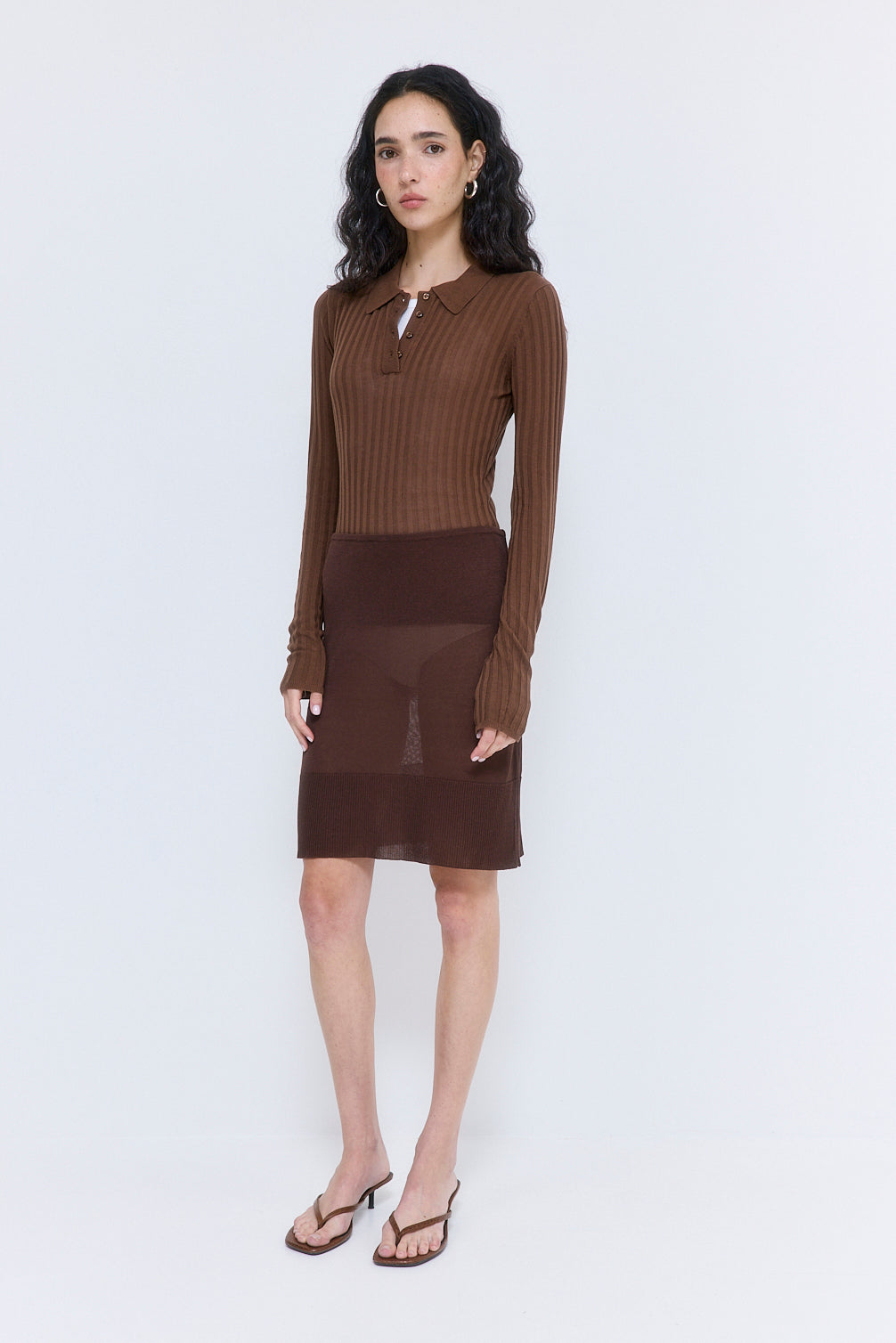 Sheer Midi Skirt