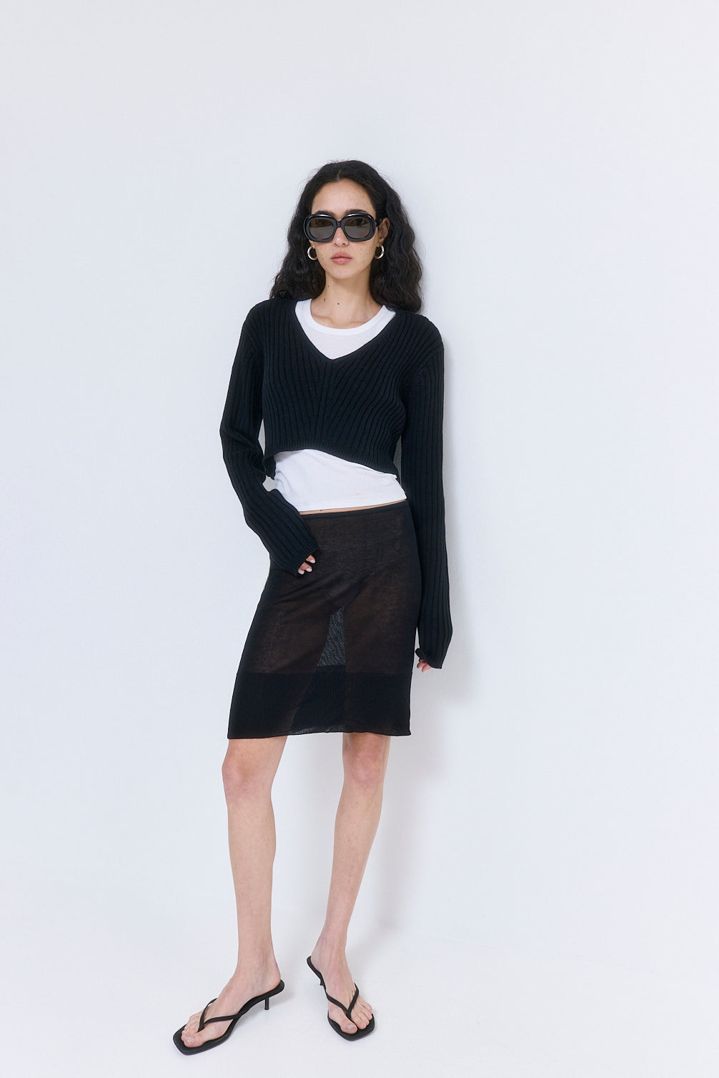 Sheer Midi Skirt