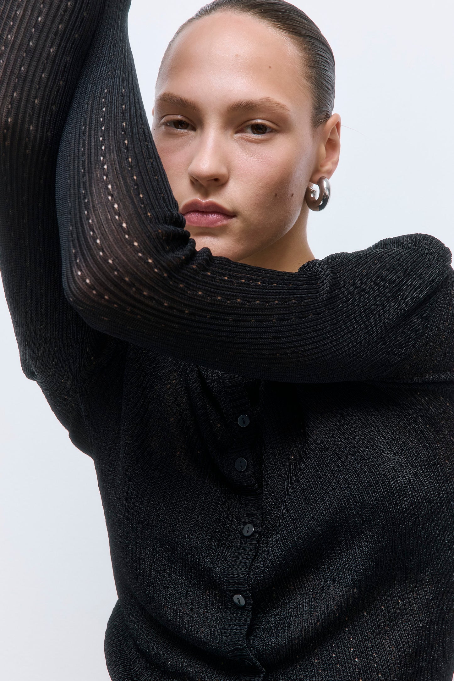 Semi Sheer Crochet Cardigan