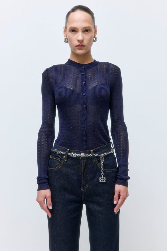 Semi Sheer Crochet Cardigan