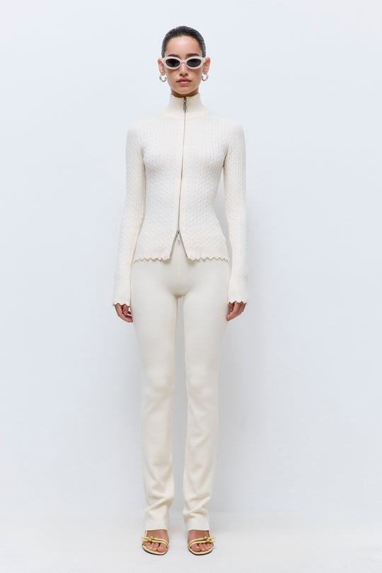 Fitted Cable Knit Cardigan