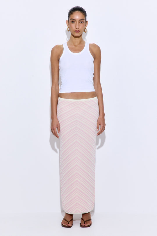 Pattern Knitted Maxi Skirt