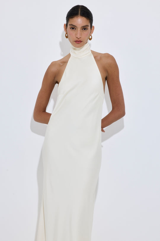 Limited Edition Collared Satin Dress