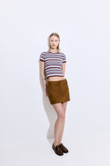Suede Mini Skirt