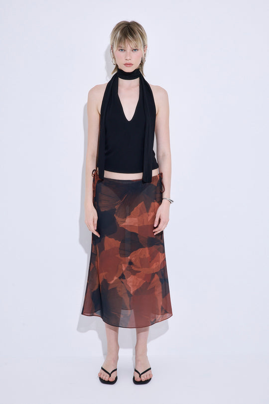 Semi Sheer Midi Skirt