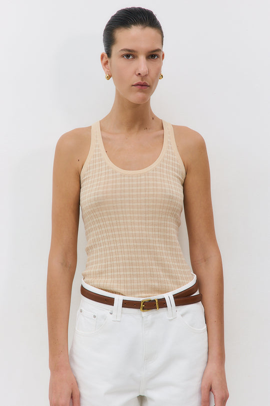 Ribbed Striped Tank Top