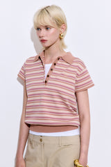 Short Sleeved Knitted Polo Shirt