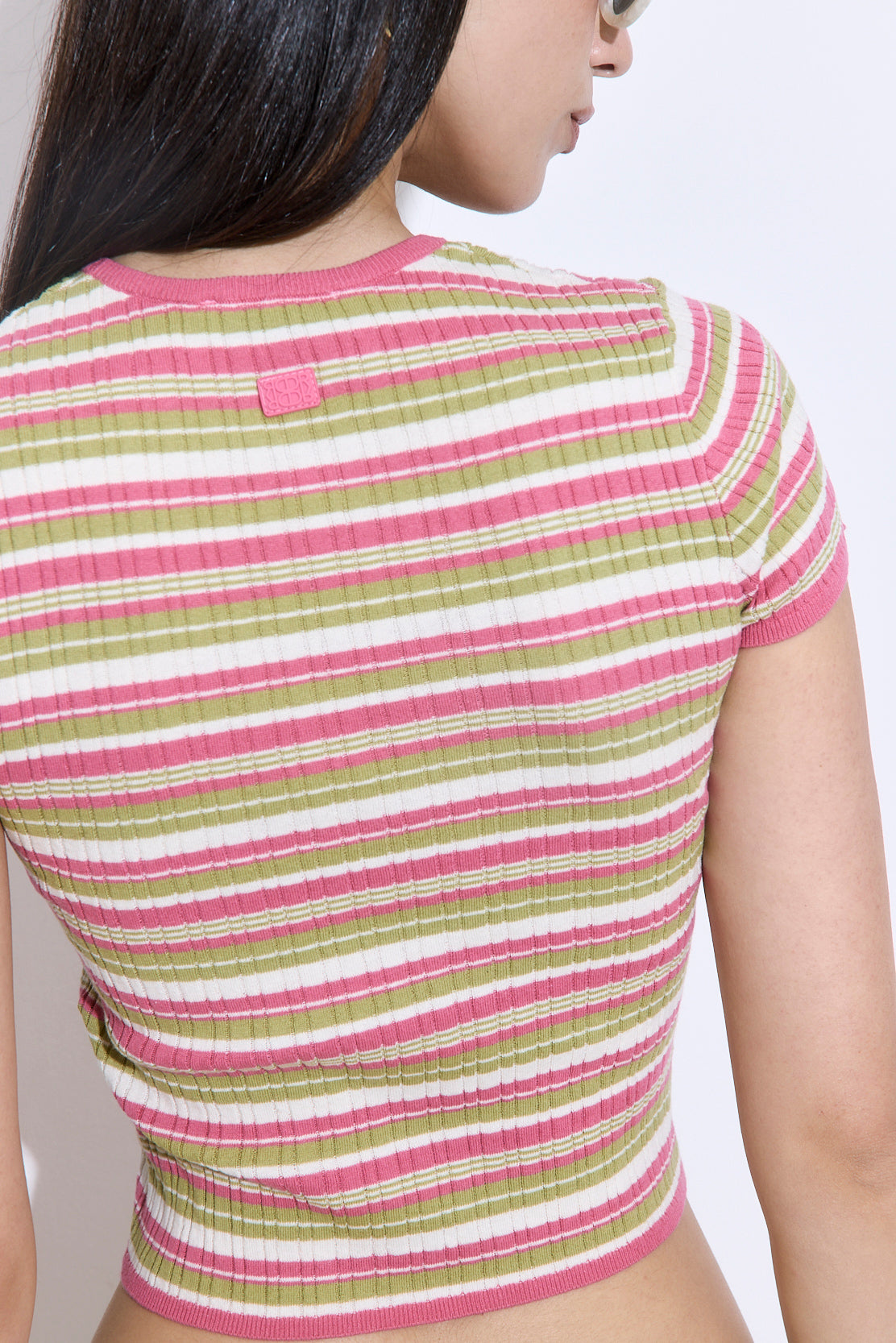 Ribbed Crew Neck Tee