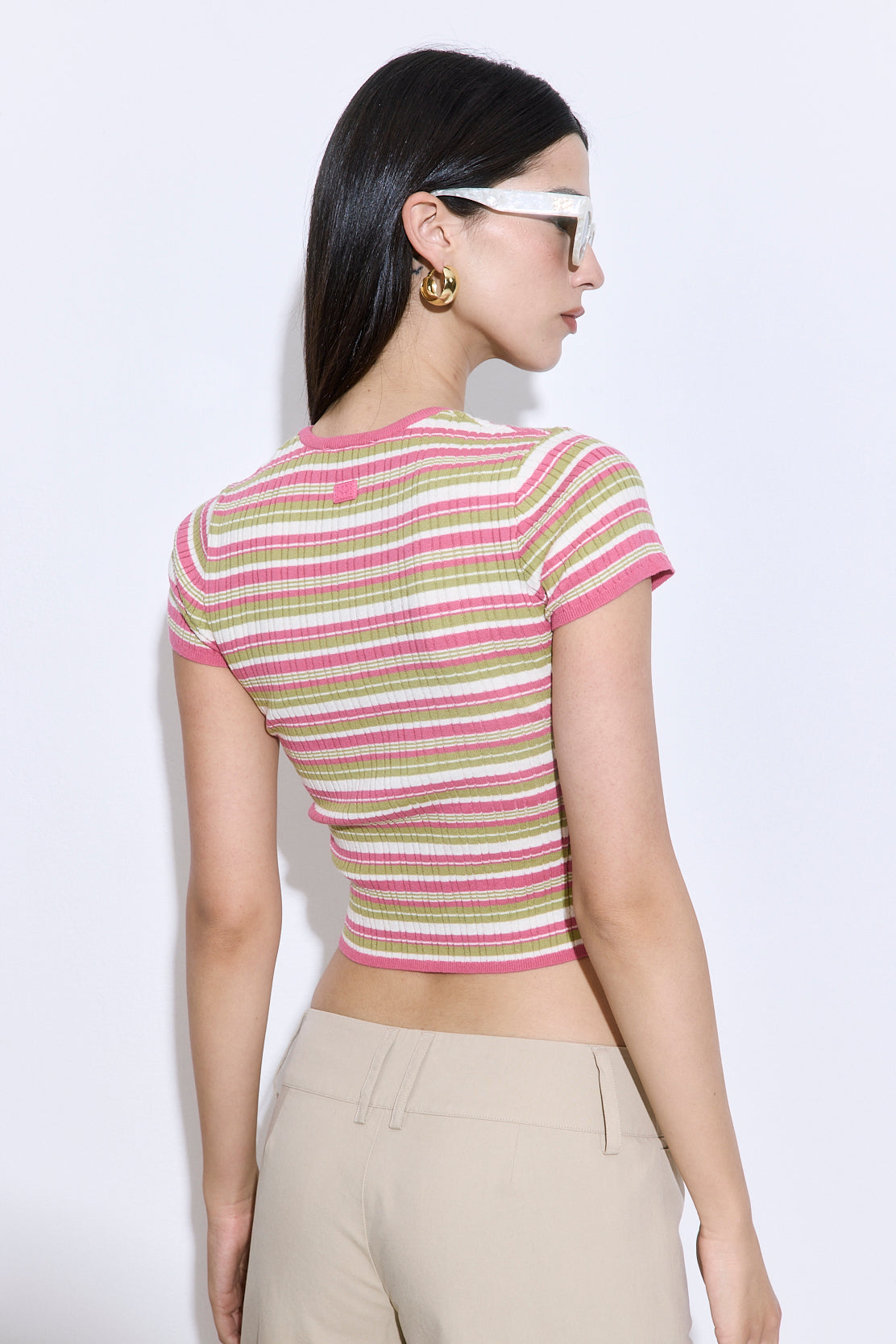 Ribbed Crew Neck Tee