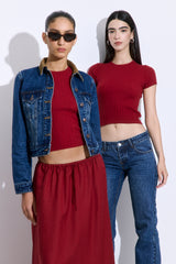 Ribbed Crew Neck Tank Top