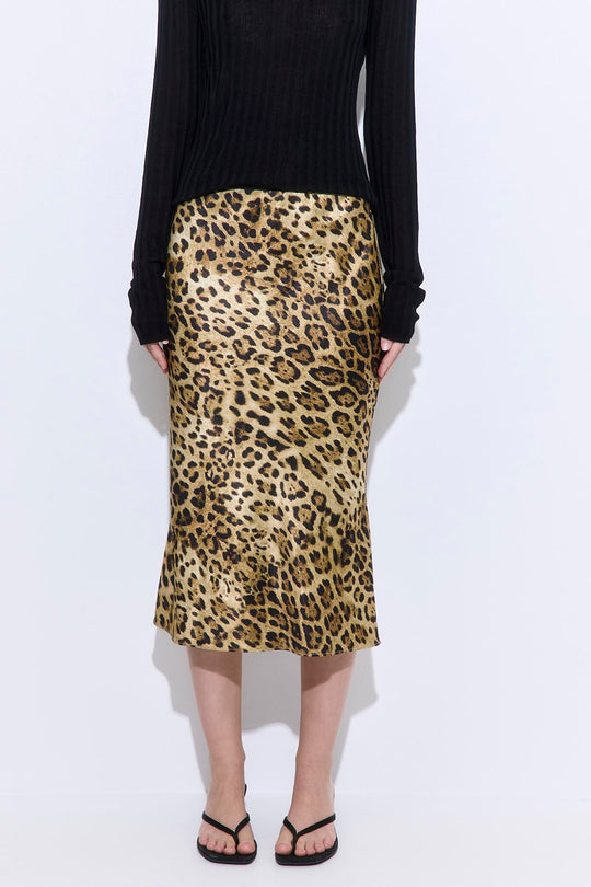 Satin Slip Midi Skirt