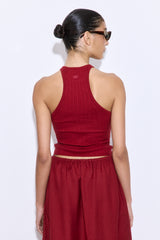 Ribbed Crew Neck Tank Top