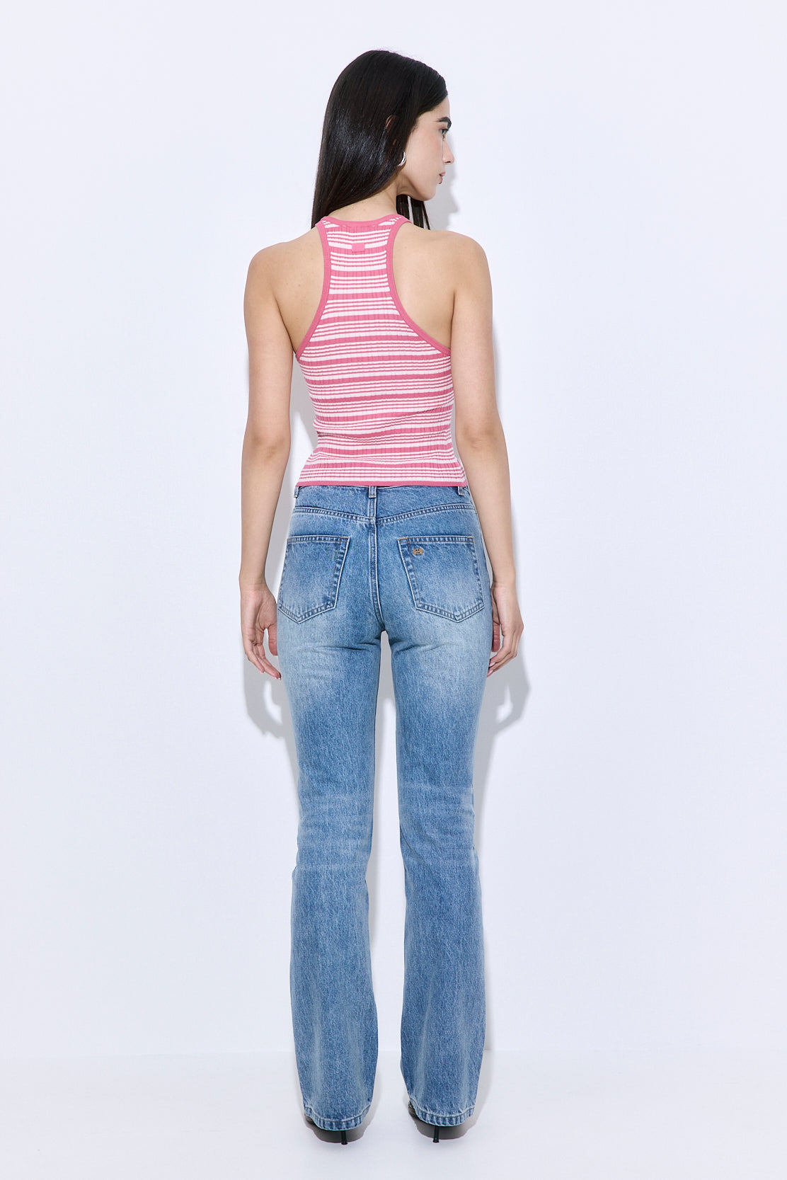 Ribbed Crew Neck Tank Top