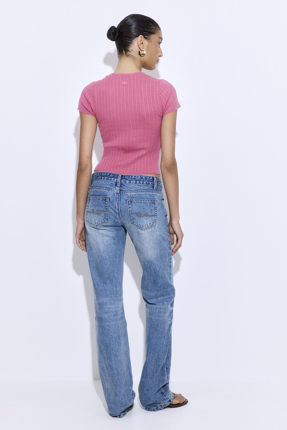 Ribbed Crew Neck Tee