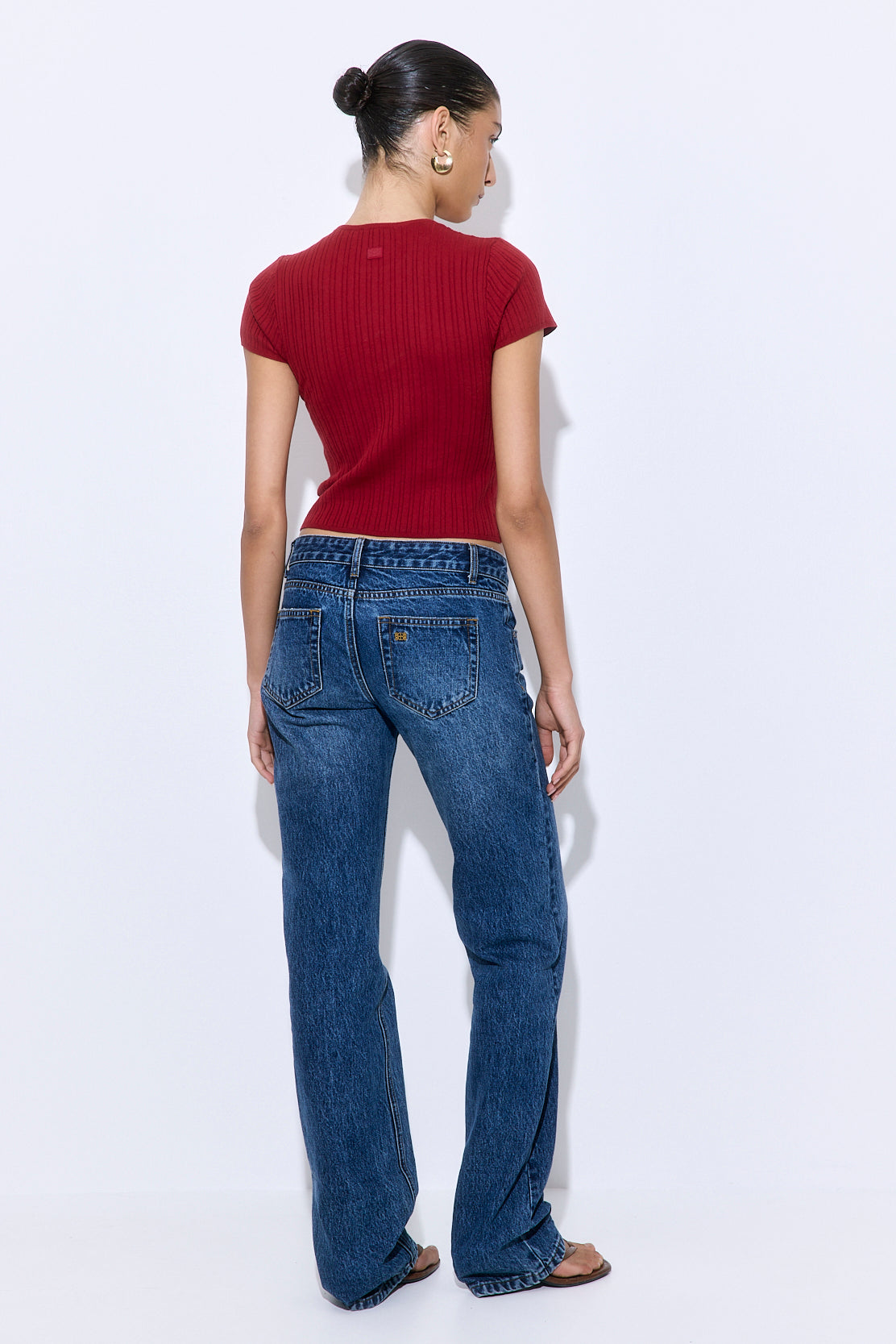 Ribbed Crew Neck Tee