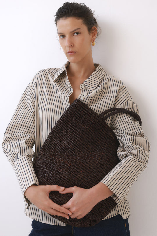 Raffia Crochet Bucket Bag