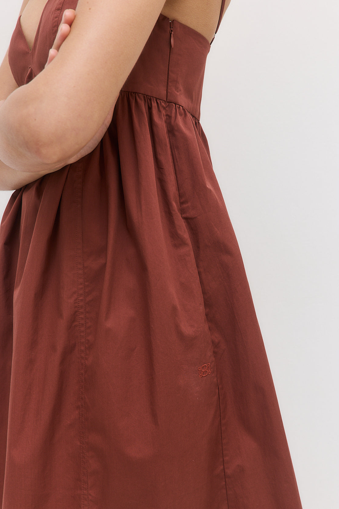 Cupped Poplin Maxi Dress - Dé Rococo