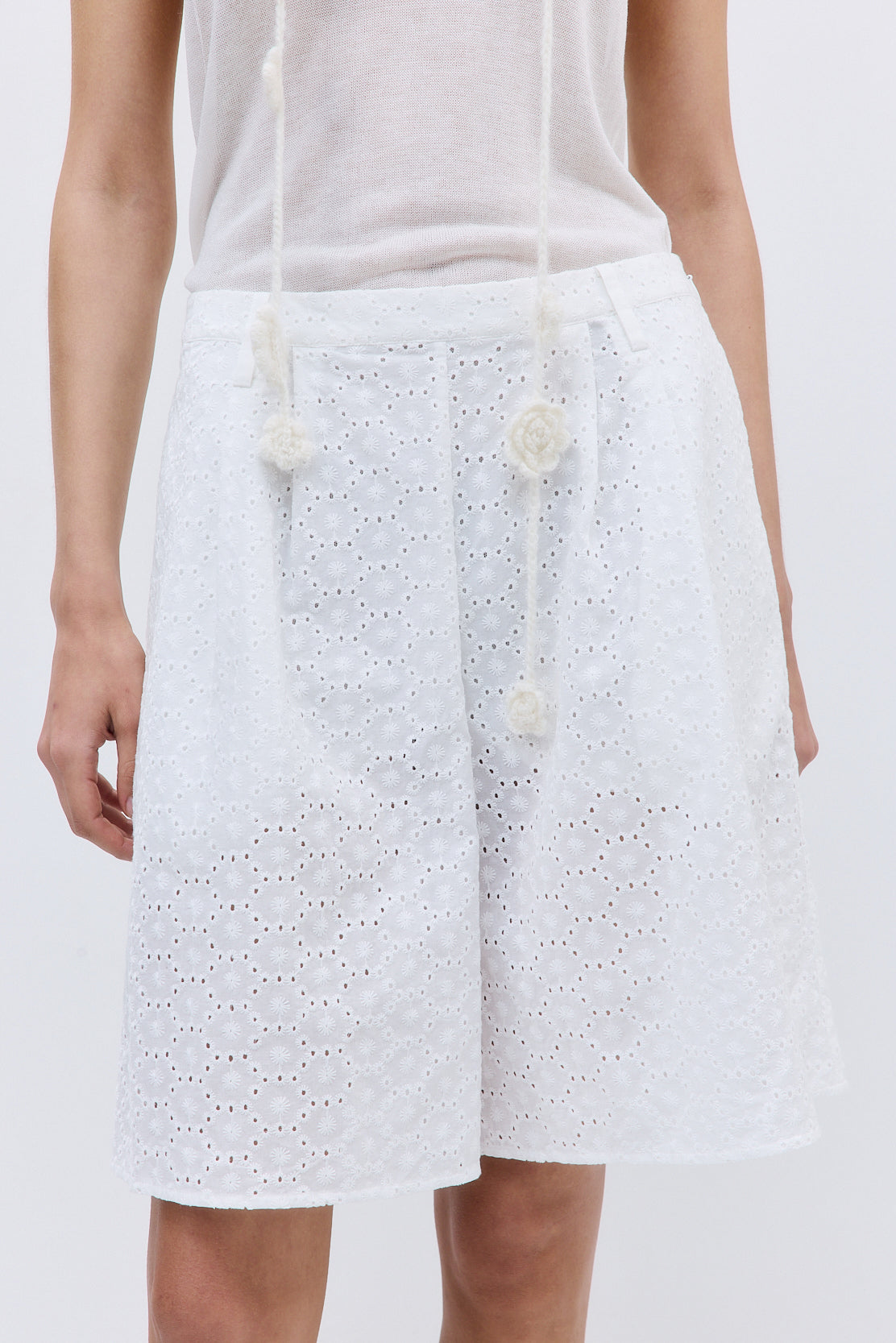 Embroidered Bermuda Shorts