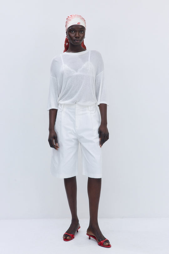 Mid Rise Bermuda Shorts