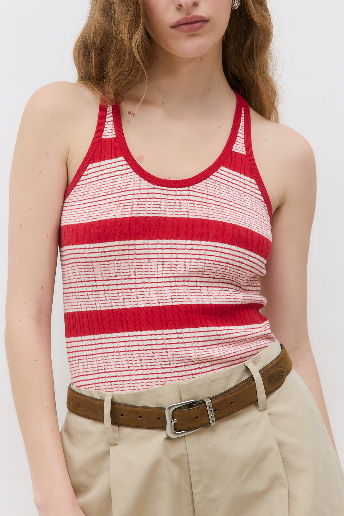Ribbed Striped Tank Top