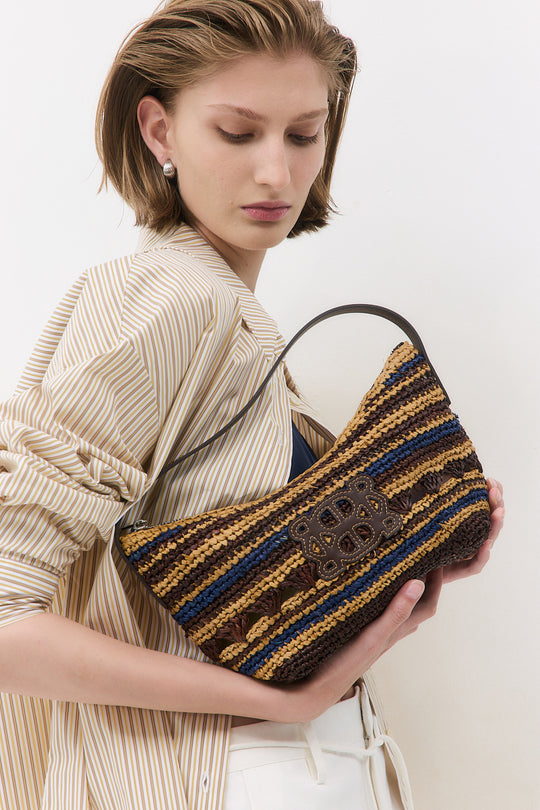 Raffia Crochet Clutch