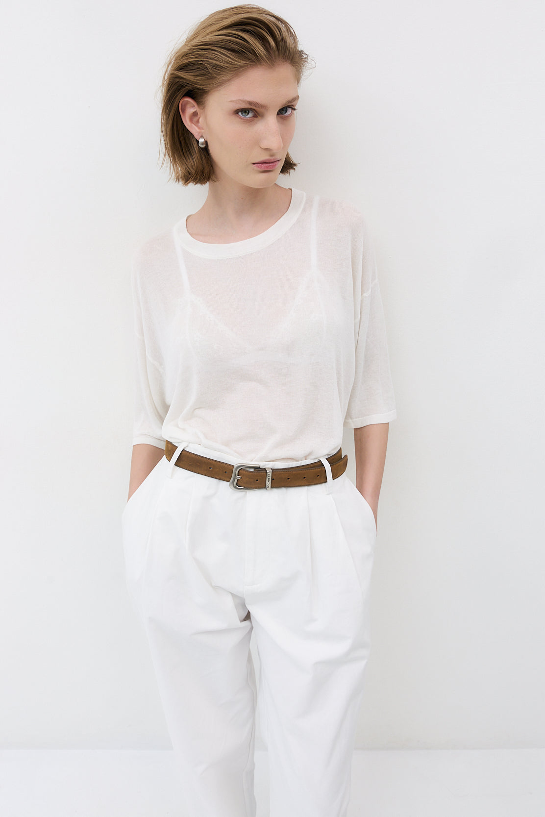Semi Sheer Oversized Top